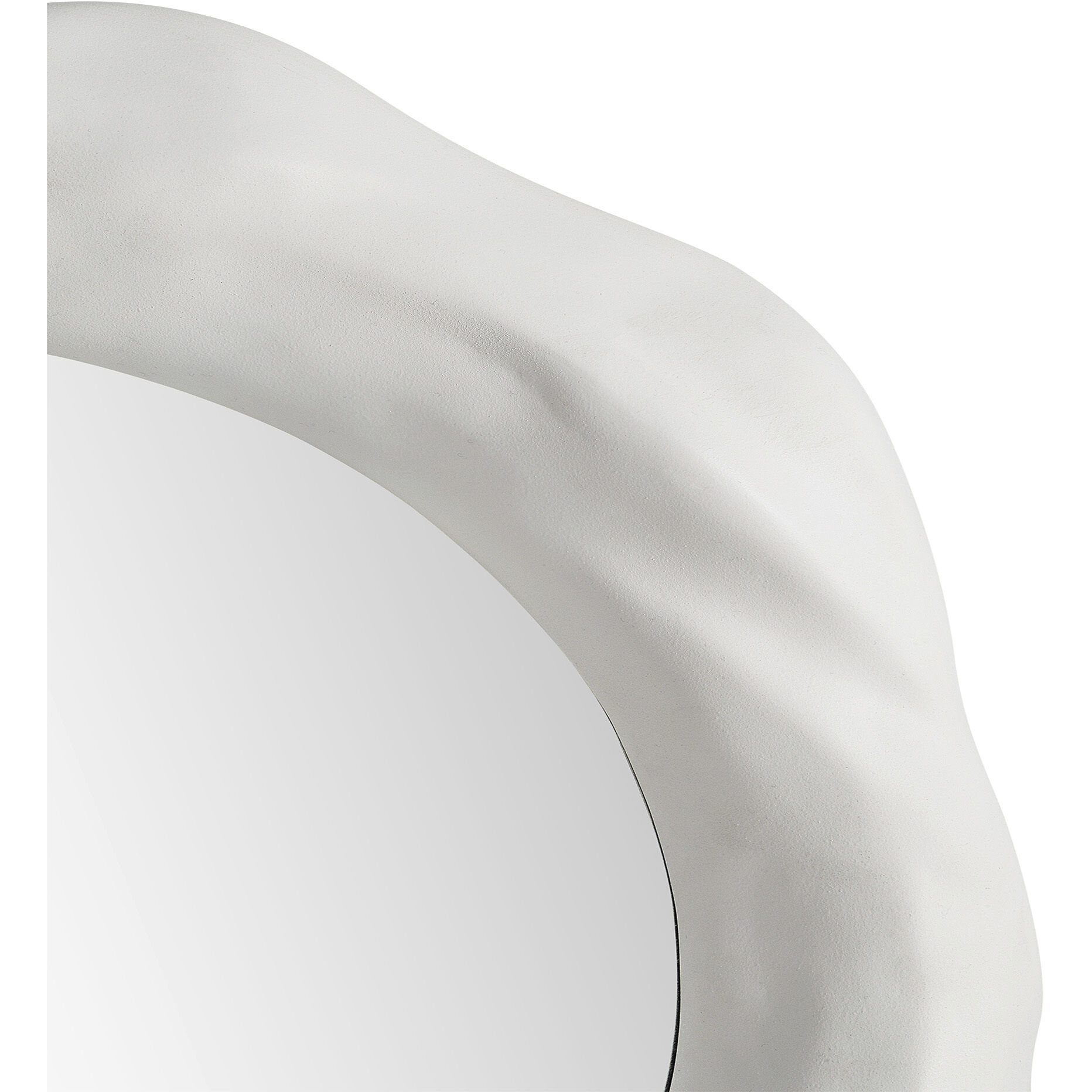 Evaton 19.3 X 19.1 inch Clear and Matte Off-White Wall Mirrors, Set of 3