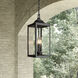 Halston 3 Light 7.25 inch Powder Coated Black Outdoor Hanging Lantern