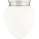 Gideon 1 Light 12.5 inch Brushed Nickel Flush Mount Ceiling Light