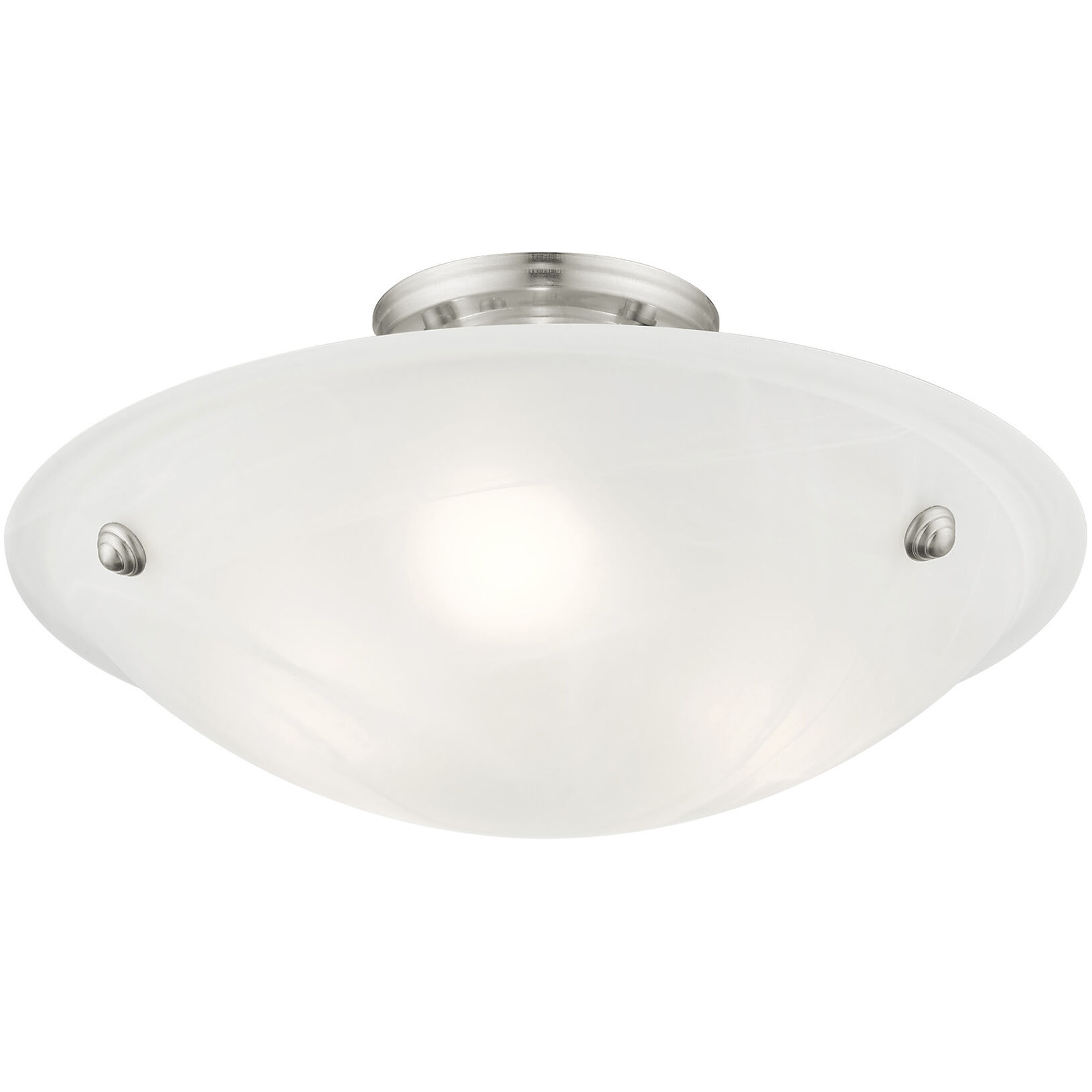 Oasis 3 Light 16 inch Brushed Nickel Semi-Flush Mount Ceiling Light