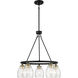 Winsley 5 Light 24 inch Coal And Stained Brass Chandelier Ceiling Light in Coal/Stained Brass