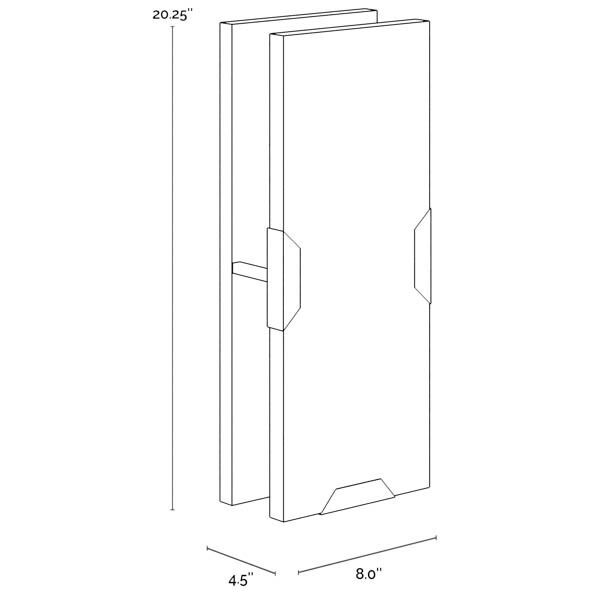 Rovira LED 8 inch Cream / Brushed Gold Sconce Wall Light