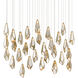 Glace 30 Light 54 inch Silver Multi-Drop Pendant Ceiling Light