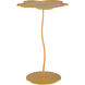 Fleur 15.25 inch Gold Leaf Accent Table, Large