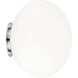 Mayu Wall Sconce Wall Light in Chrome and Opal Glass