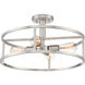 New Harbor 4 Light 18 inch Brushed Nickel Semi-Flush Mount Ceiling Light