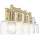 Dover 4 Light 33.25 inch Warm Brass Bathroom Vanity Light Wall Light