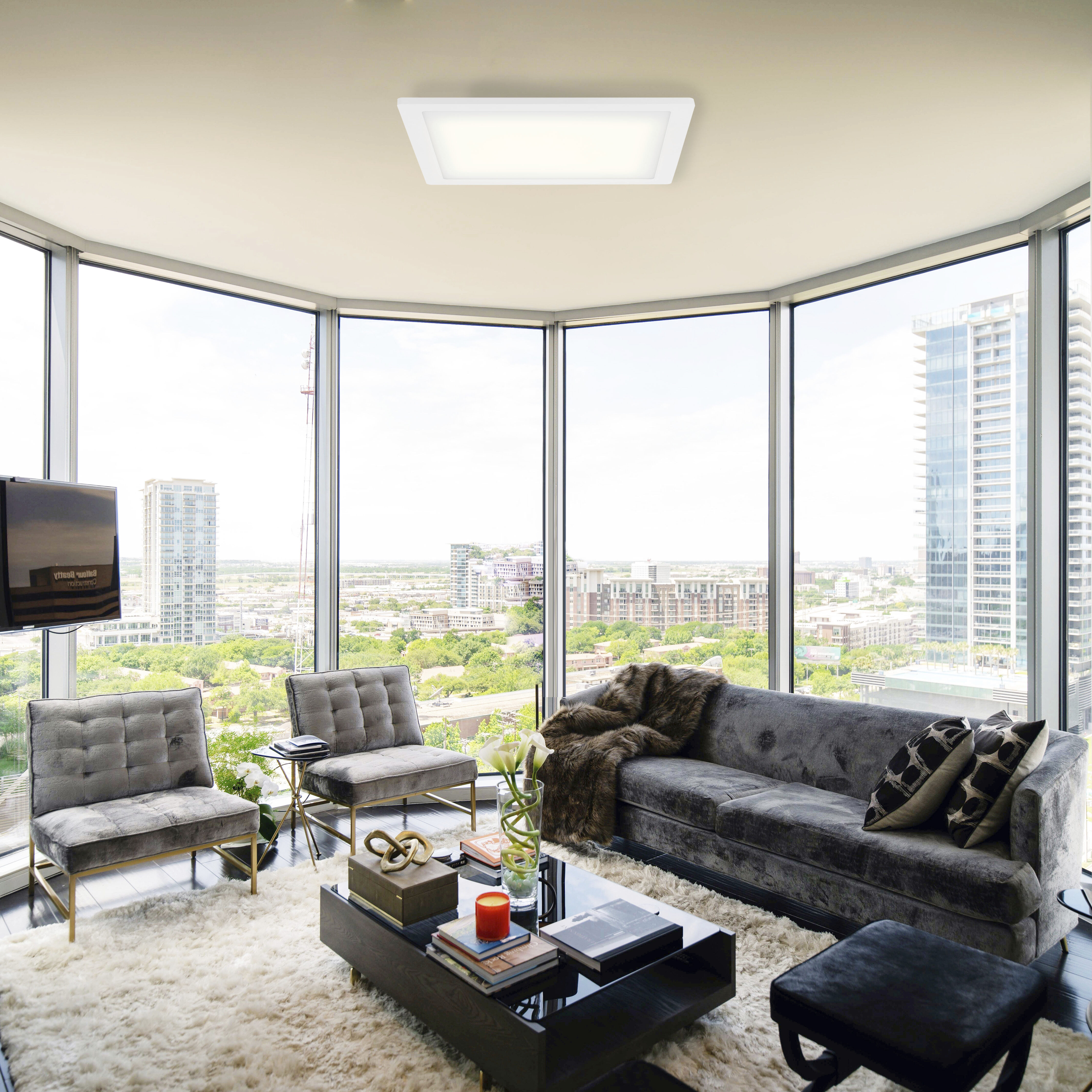 Trago 12-S LED 11.38 inch White Flush Mount Ceiling Light, Wall Mountable