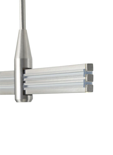 Two Circuit Monorail Satin Nickel Rail End Caps Ceiling Light