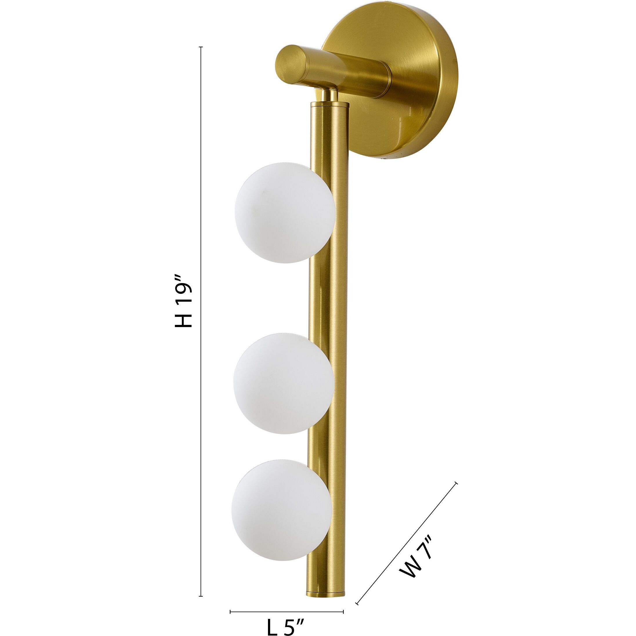 Canada Wall Sconce Wall Light in Satin Brass