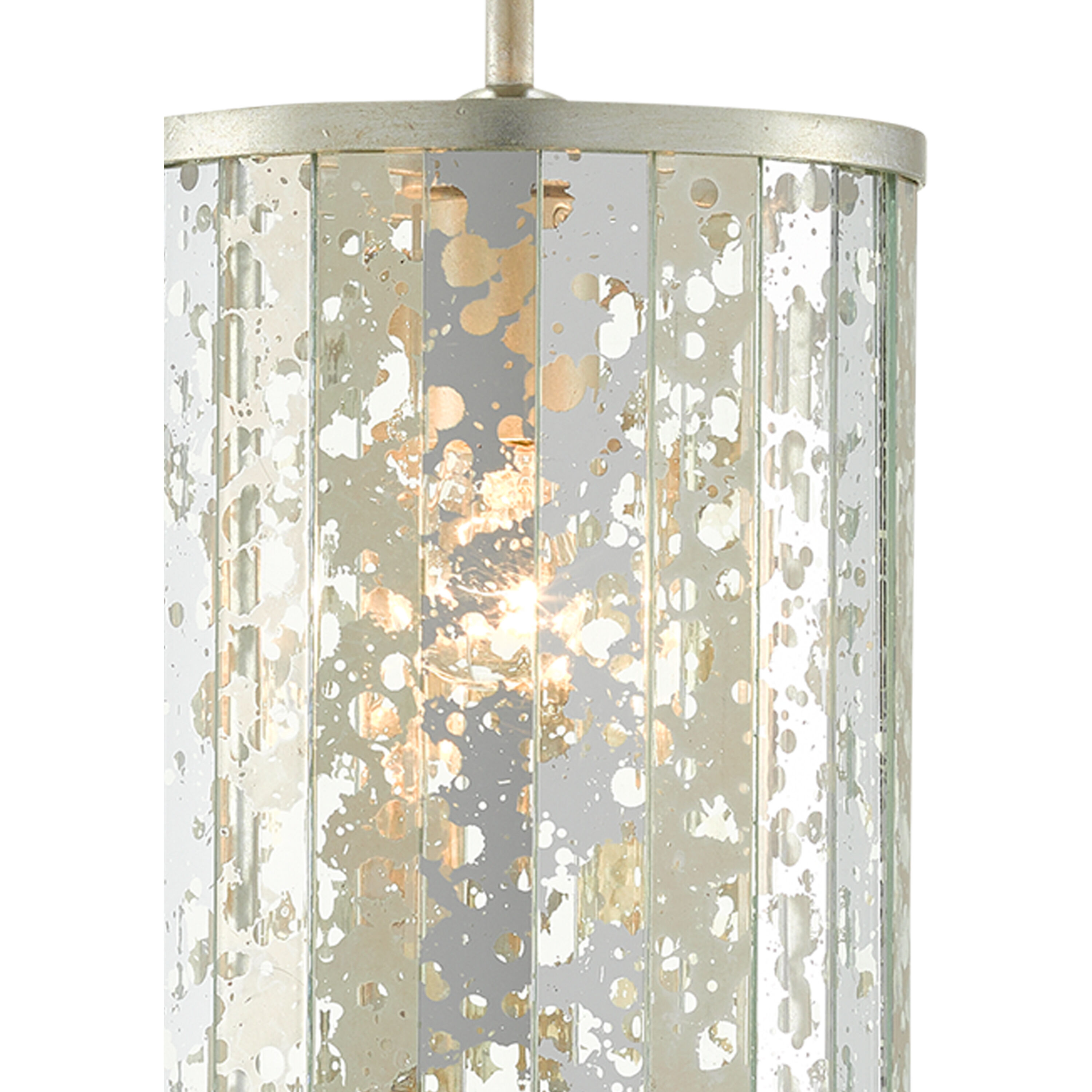 Riddle 1 Light 8 inch Silver Leaf Pendant Ceiling Light