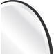 Curve 31 X 23 inch Black with Clear Wall Mirror