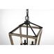 Gage 4 Light 12 inch Brown and Black Pendant Ceiling Light