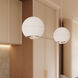 Hemisphere LED 4 inch Textured White Pendant Ceiling Light