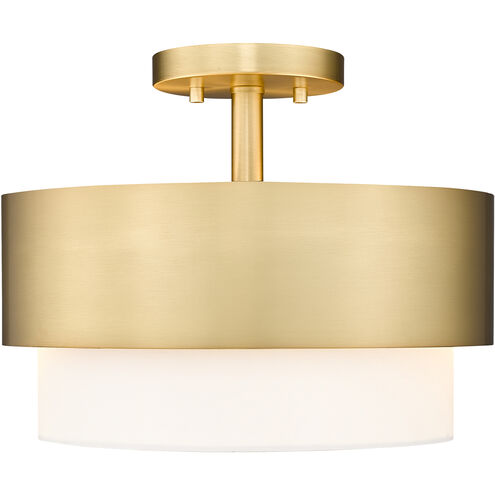 Counterpoint 2 Light 13 inch Modern Gold Semi Flush Mount Ceiling Light