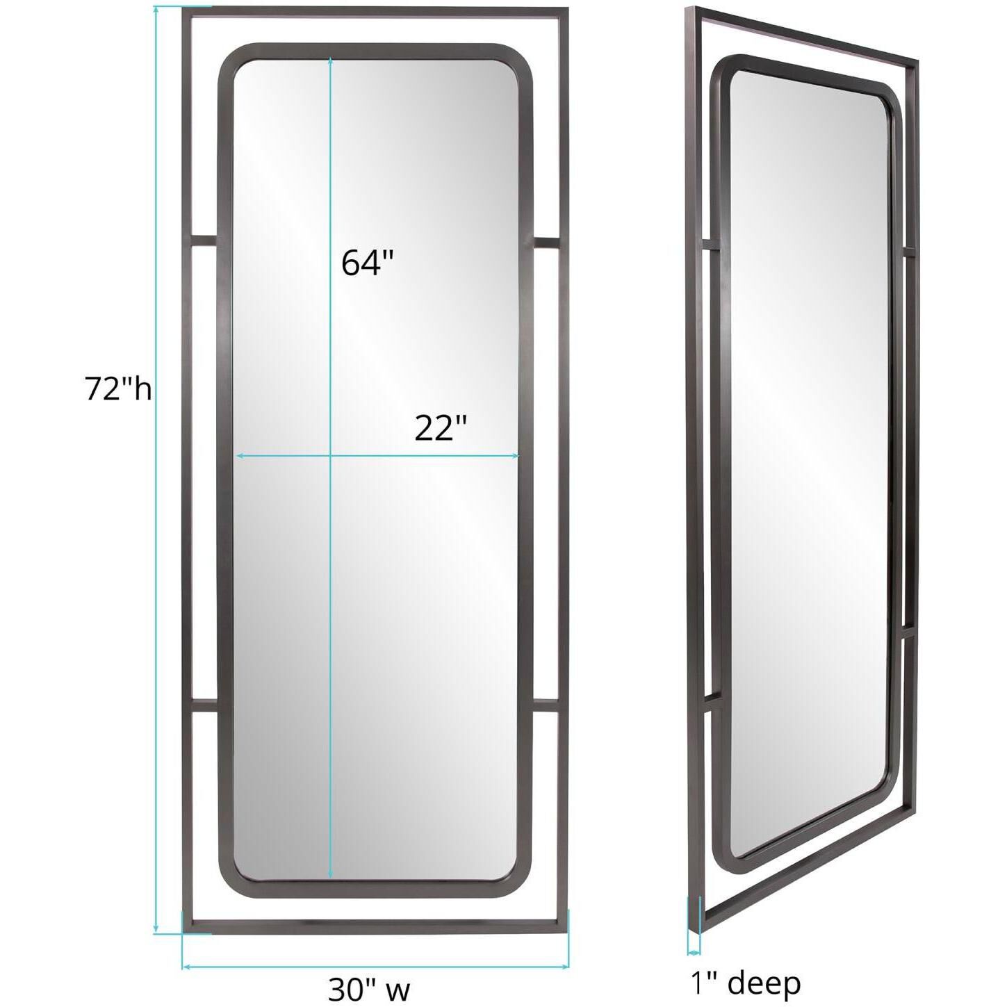 Huron 72 X 30 inch Nickel Mirror