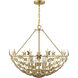 Birch 6 Light 28 inch Burnished Brass Pendant Ceiling Light