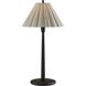 Scallop 28.75 inch 40.00 watt Black Wood Table Lamp Portable Light