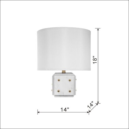 Anita 18 inch 40.00 watt Gold and White Table Lamp Portable Light