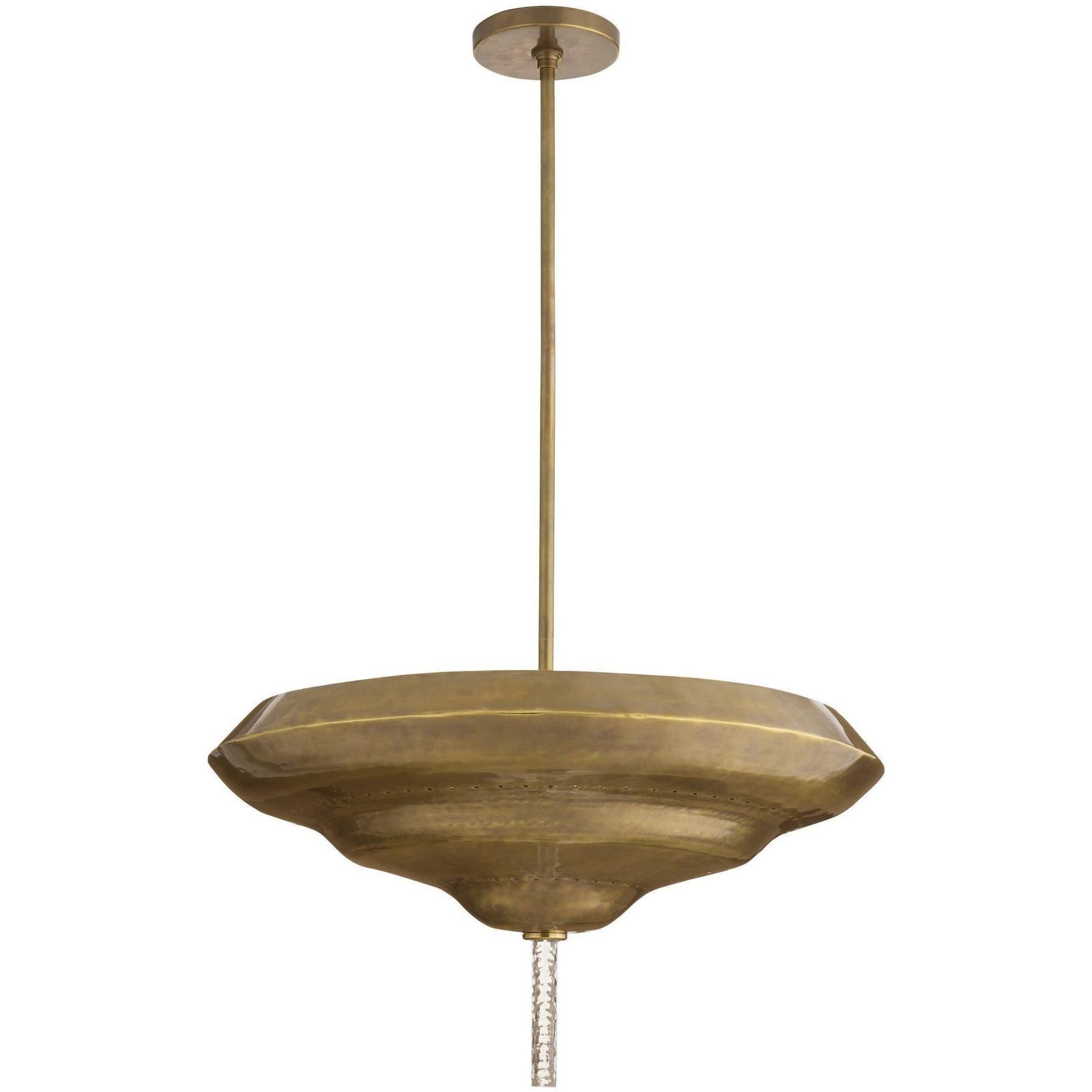 Istanbul 2 Light 26 inch Antique Brass Semi-Flush Mount Ceiling Light