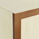 Cameron Antique Cream White and Antique Brushed Gold Cabinet