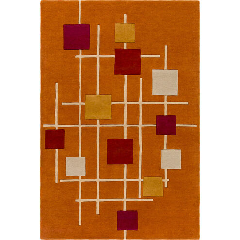Forum 180 X 144 inch Orange and Red Area Rug, Wool