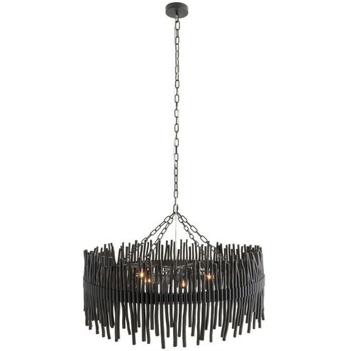 Adele 6 Light 40 inch Black Stained Chandelier Ceiling Light