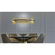 Gossamer LED 38 inch Soft Gold and Modern Brass Pendant Ceiling Light in Soft Gold/Modern Brass, Circular