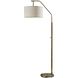Max 66 inch 100.00 watt Antique Brass Floor Lamp Portable Light, Simplee Adesso