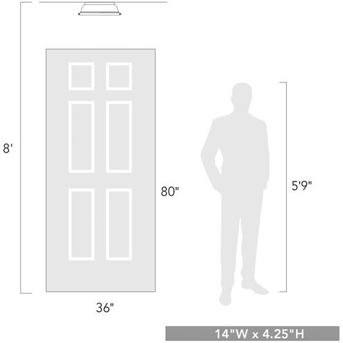 Duncan 2 Light 14 inch Chrome Flush Mount Ceiling Light in Seafoam, Damp
