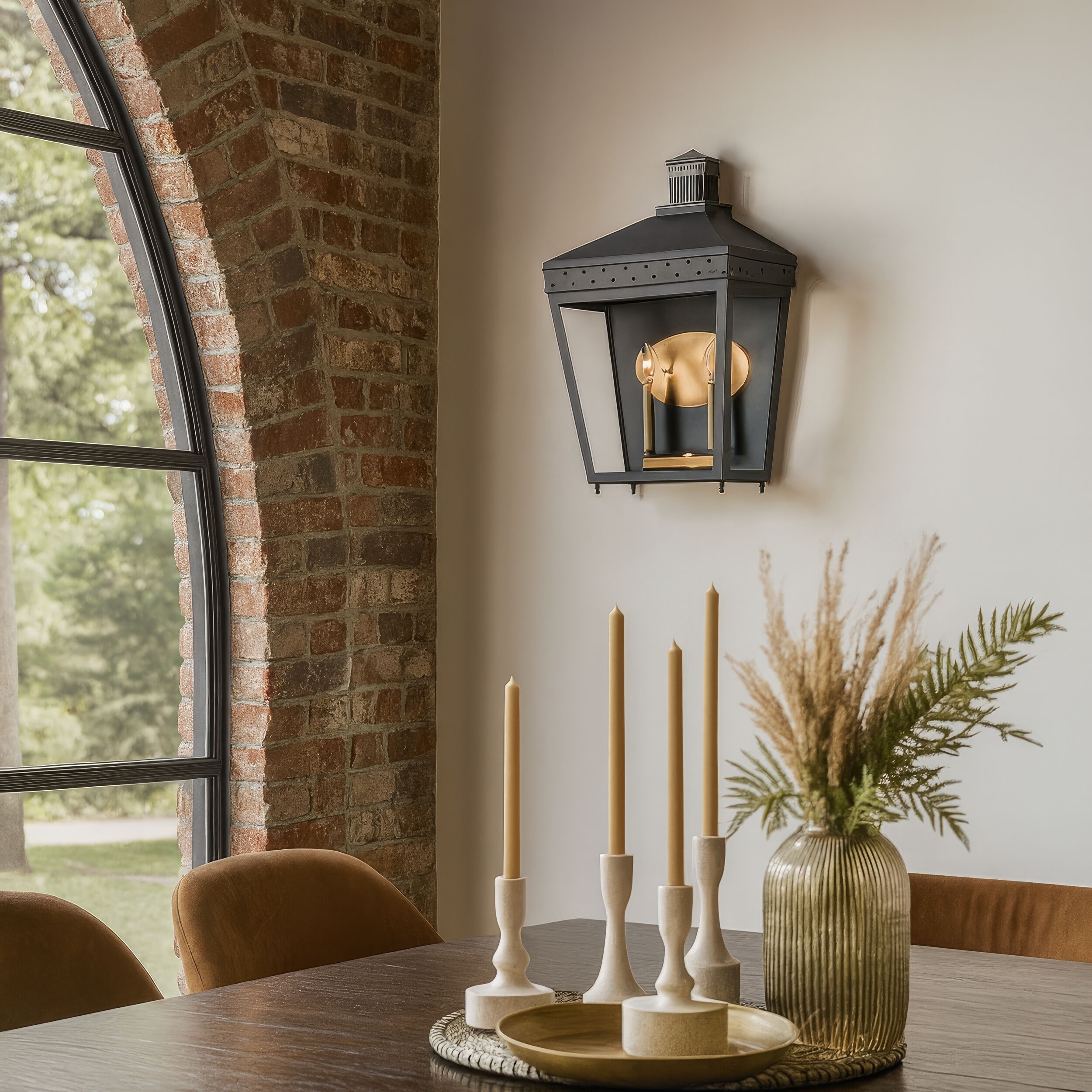 Midnight Manor 2 Light 15 inch Blackened Zinc and Antique Bronze Wall Sconce Wall Light