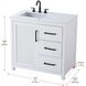 Alina 36 X 34 inch White Bathroom Vanity Cabinet