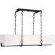 Abbott 8 Light 44 inch Matte Black Linear Chandelier Ceiling Light