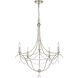 Metro 5 Light 27.5 inch Antique Silver Chandelier Ceiling Light