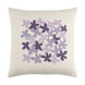 Little Flower 20 X 20 inch Lavender and Bright Purple Throw Pillow
