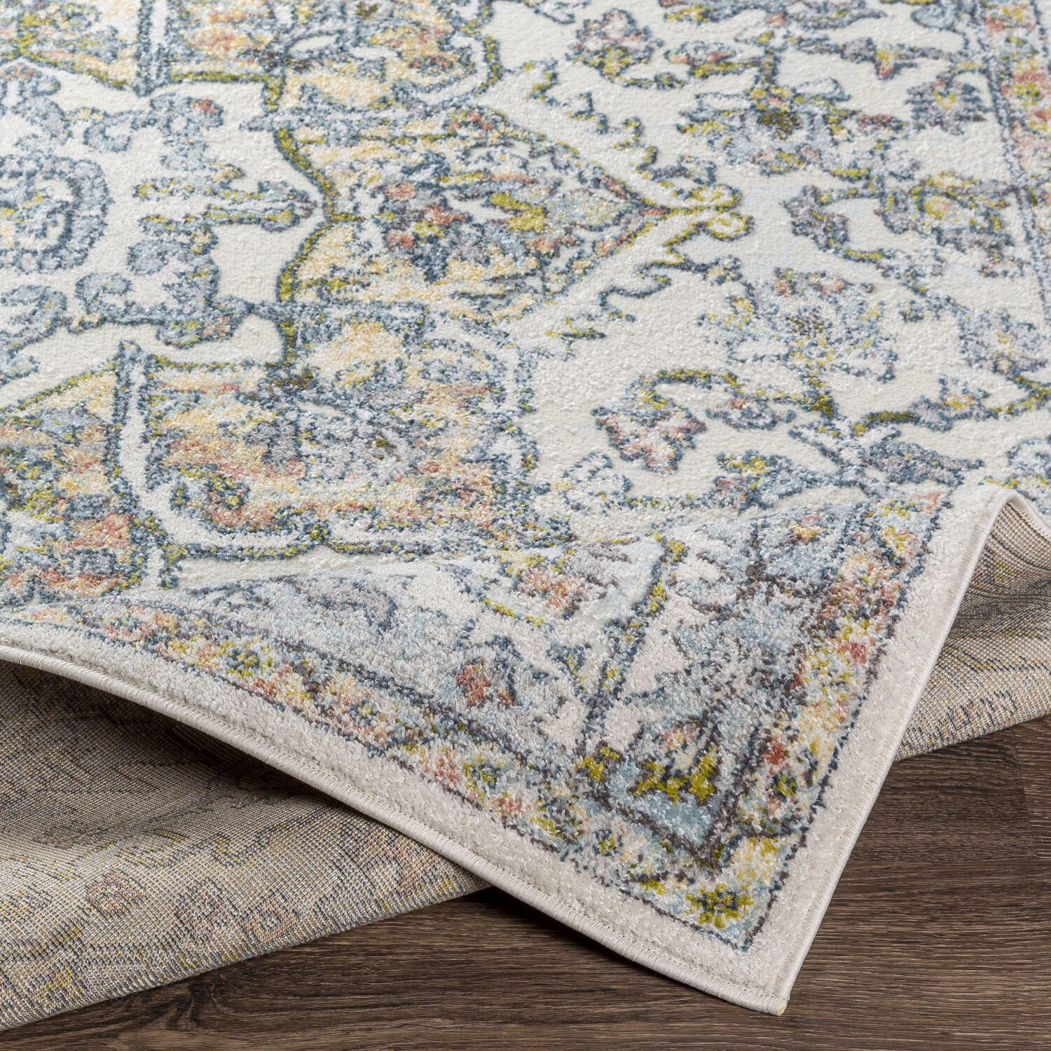 New Mexico 87 X 63 inch Dark Blue Rug in 5 x 8, Rectangle