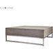 Bulwark 34.25 X 34.25 inch Polished Concrete with Silver Coffee Table
