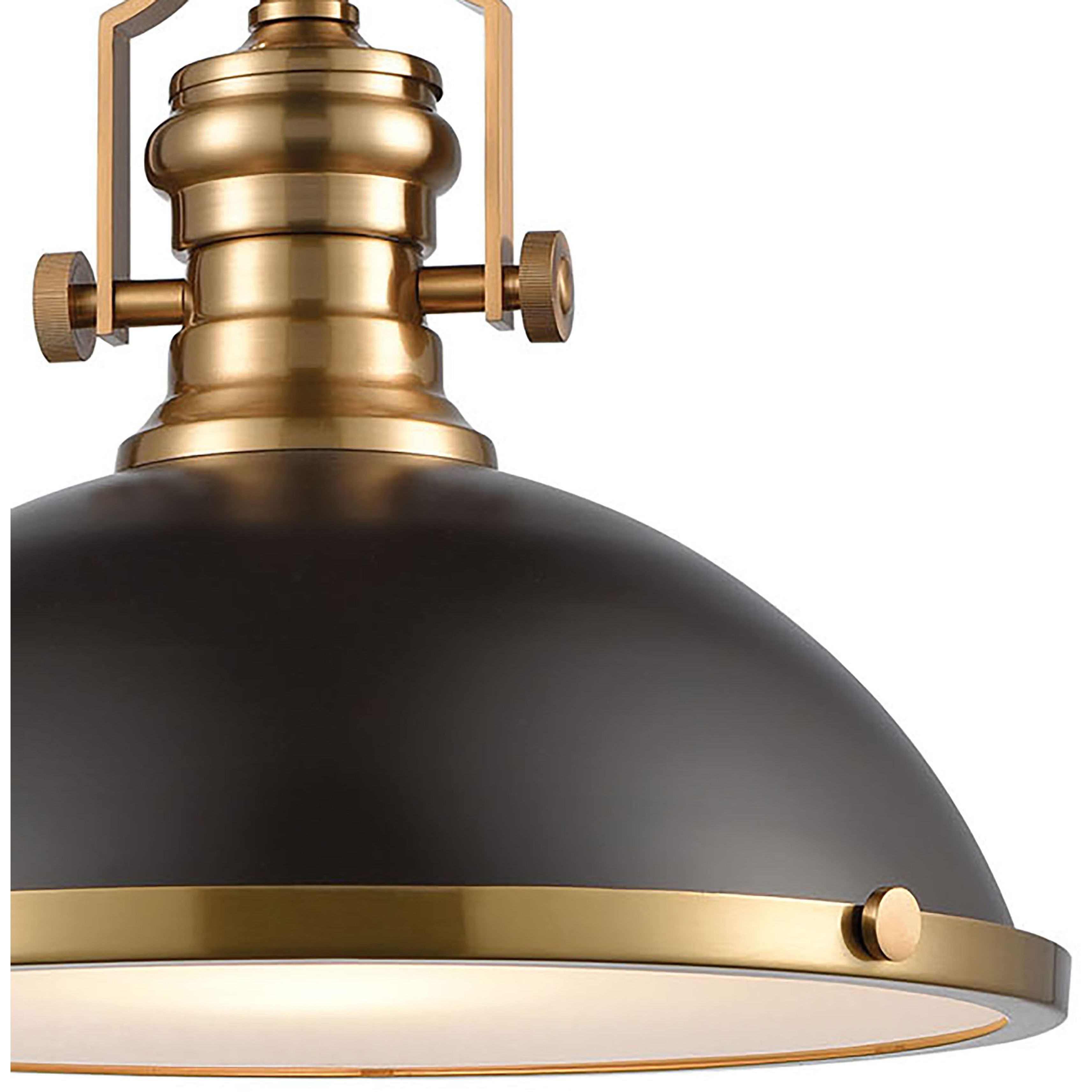 Chadwick 1 Light 17 inch Satin Brass Pendant Ceiling Light