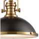 Chadwick 1 Light 17 inch Satin Brass Pendant Ceiling Light