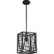 Plexus 1 Light 9 inch Rustic Iron Mini Pendant Ceiling Light