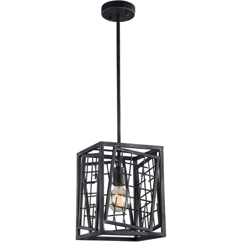 Plexus 1 Light 9 inch Rustic Iron Mini Pendant Ceiling Light