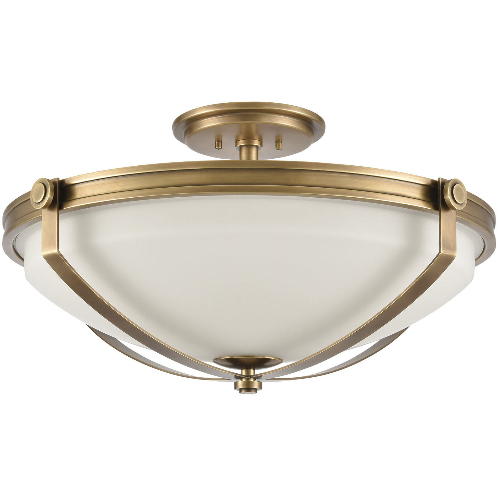 Connelly 4 Light 23 inch Natural Brass Semi Flush Mount Ceiling Light