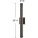 Vue LED 26 inch Bronze Outdoor Wall Mount Lantern, Large