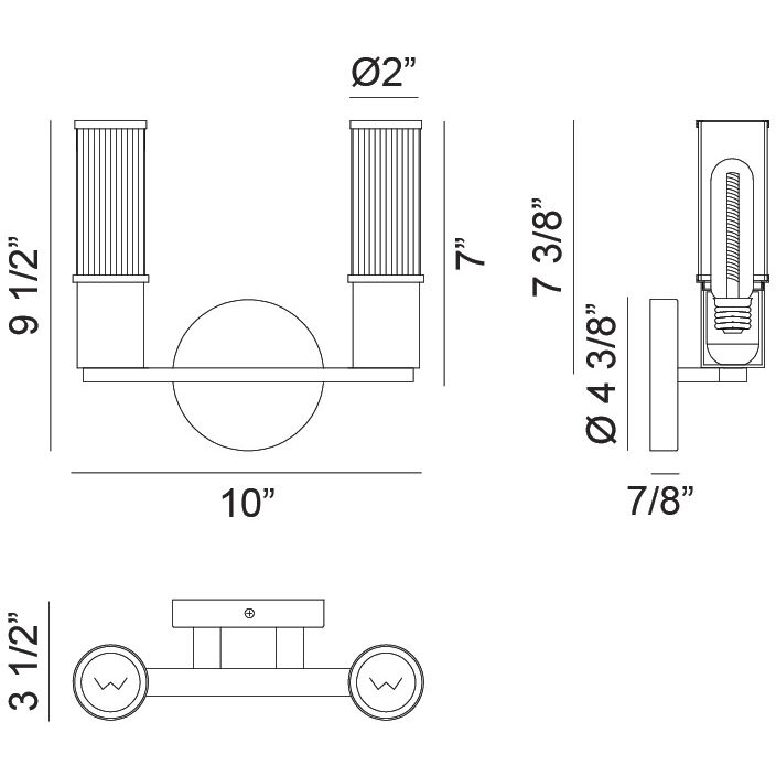 Klarice Wall Sconce Wall Light in Aged Gold Brass