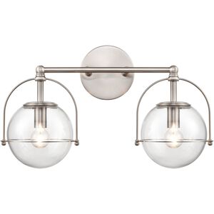 Langford 2 Light 17 inch Satin Nickel Vanity Light Wall Light