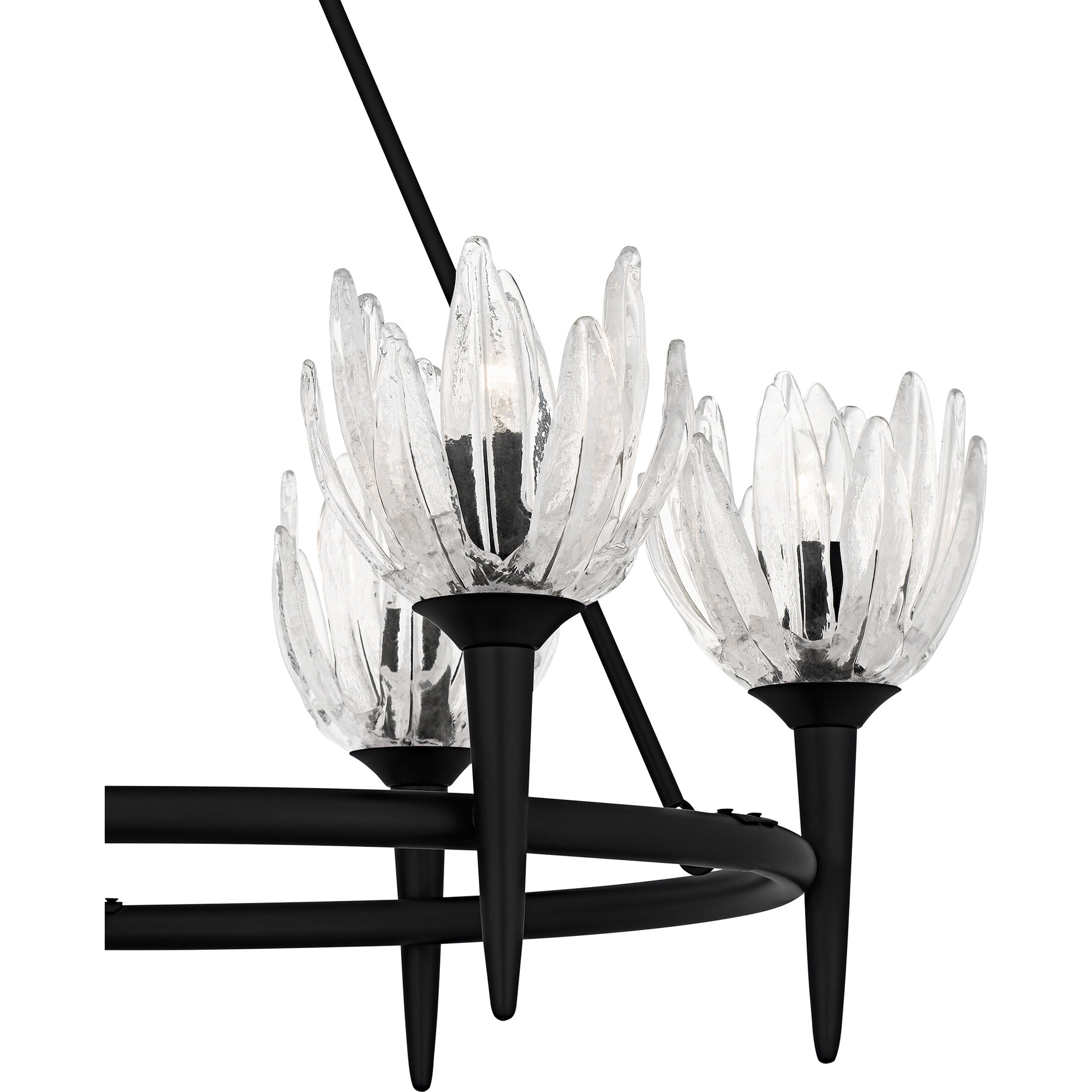 Shea 6 Light 31 inch Matte Black Chandelier Ceiling Light
