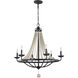 Sean Lavin Nori 6 Light 32.5 inch Dark Weathered Zinc / Driftwood Grey Chandelier Ceiling Light