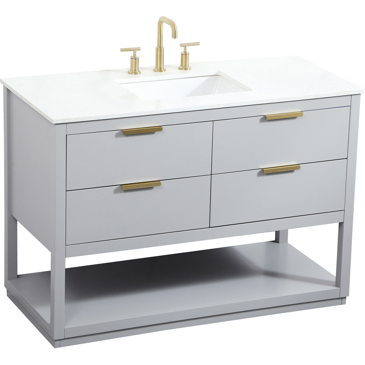 Larkin 48 X 22 X 34 inch Grey Vanity Sink Set