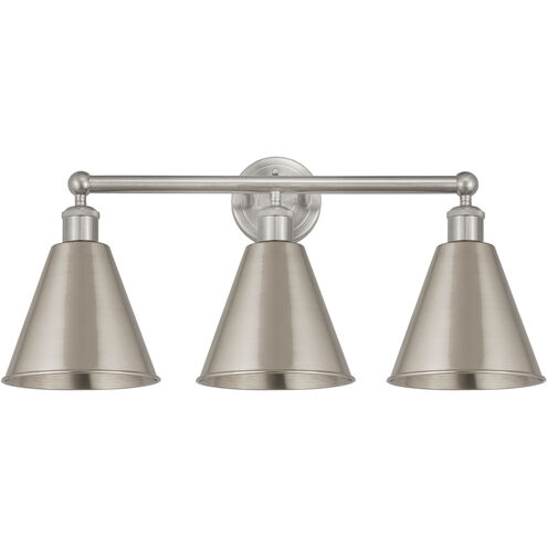 Ballston Cone 3 Light 26 inch Satin Nickel Bath Vanity Light Wall Light