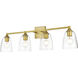Gianni 4 Light 32 inch Brass Bath Sconce Wall Light